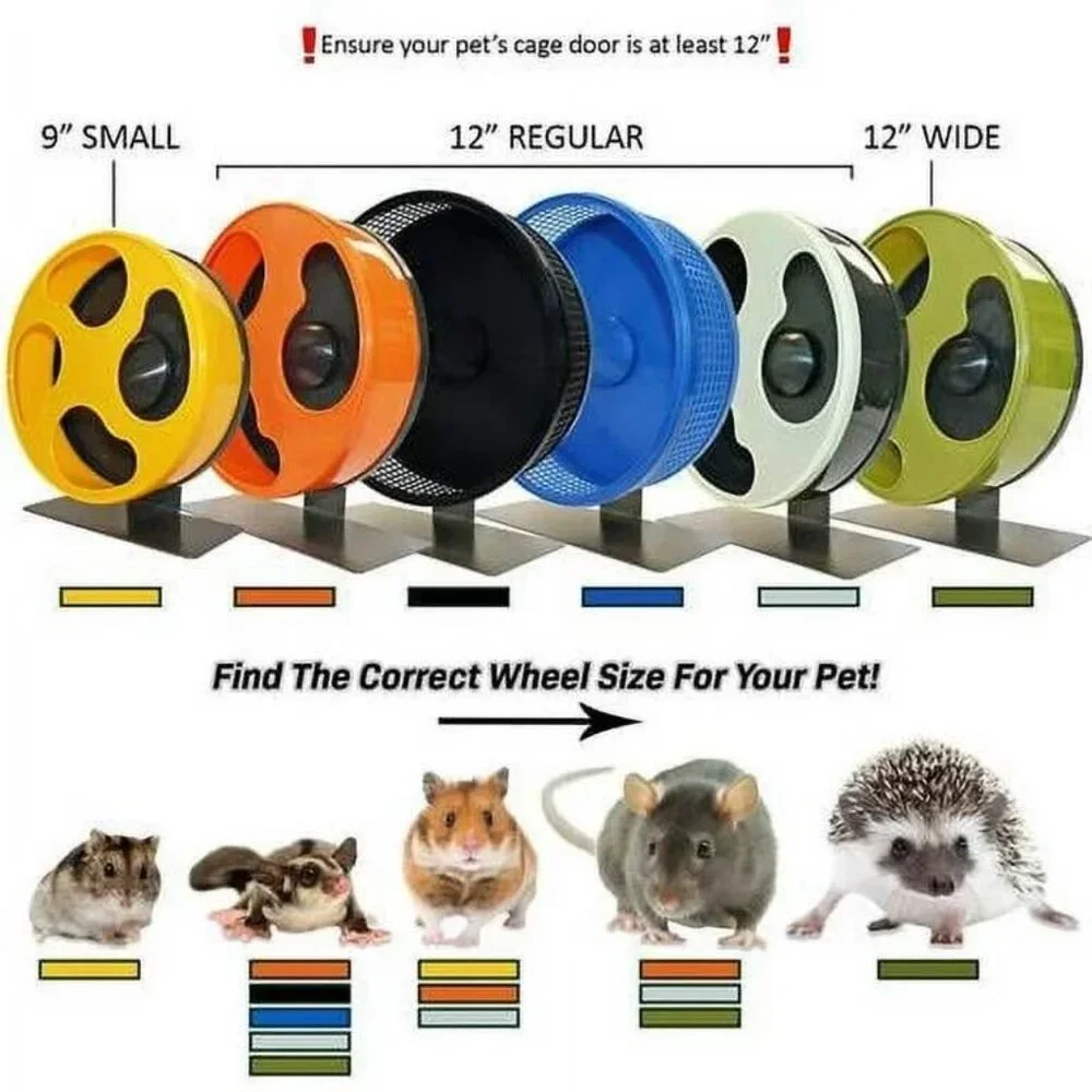 Exotic Nutrition 9” yellow silent runner wheel for hamsters